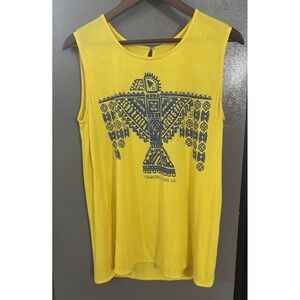 Cowgirl‎ Tuff Brand "Cowgirl Tuff"  Sleeveless Tank Top Yellow Large Cowgirl